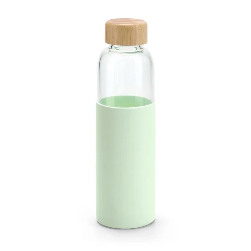 DAKAR. Bambusz és boroszilikát üveg palack 600 ml Világos zöld 