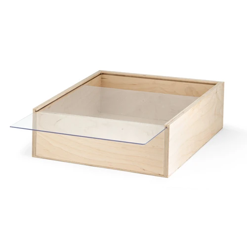 BOXIE CLEAR L. Fa doboz Sötét natúr 