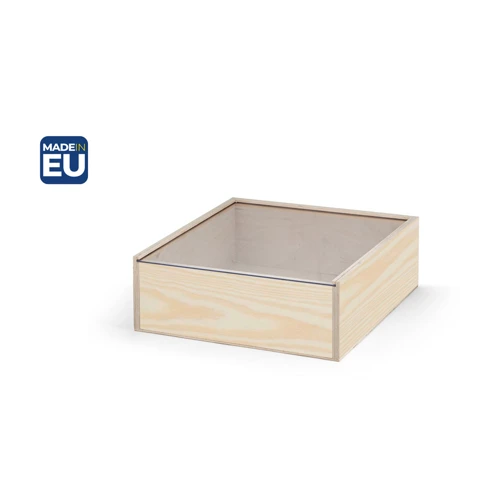 BOXIE CLEAR L. Fa doboz Sötét natúr 
