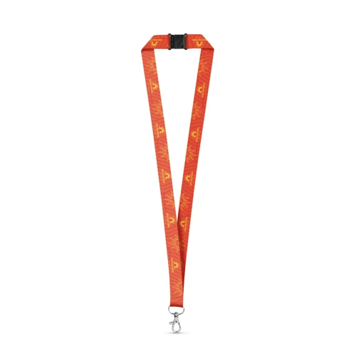 BRISTOL. SET Lanyard SUBLIMATION Long II (20 mm) 20 mm-es karabinerrel és biztonsági csattal Fehér 