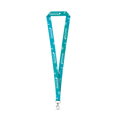 BRIGHTON. SET Lanyard SUBLIMATION Long II (20 mm) 20 mm-es karabinerrel Fehér 