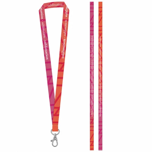 BRIGHTON S. Nyomtatott minta SET Lanyard SUBLIMATION Long II (20 mm) 20 mm-es karabinerrel Fehér 