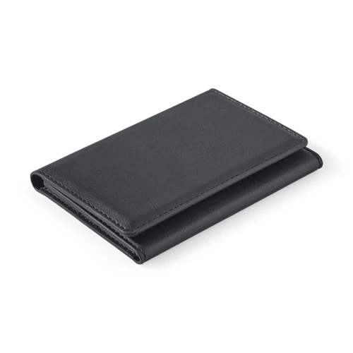 HARALD. Nagy kapacitású PU mágneses pénztárca RFID-védelemmel Fekete 