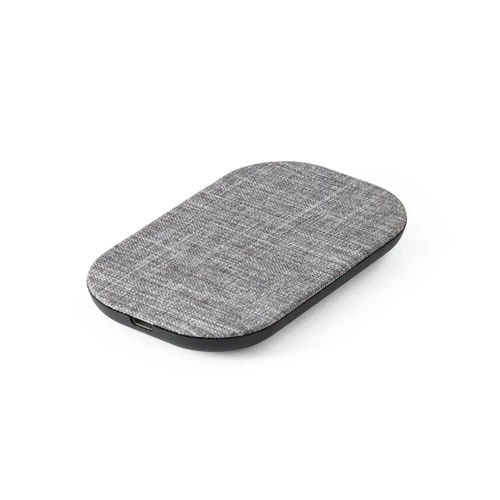 RENEWAL CHARGER. Gyors 10W-os vezeték nélküli töltő újrahasznosított PET-ből (100% rPET) Szürke 