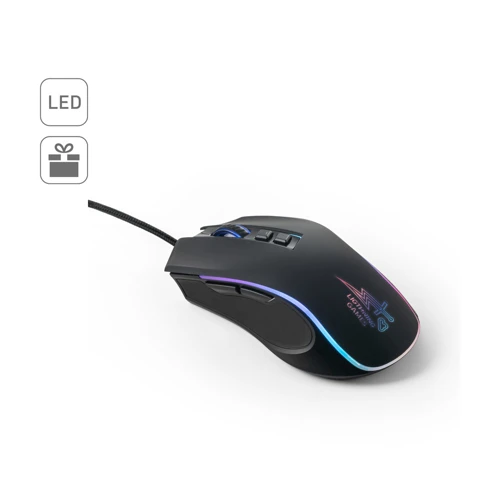 THORNE MOUSE RGB. Gamer egér 1.5 méteres kábellel és ABS RGB LED világítással Fekete 