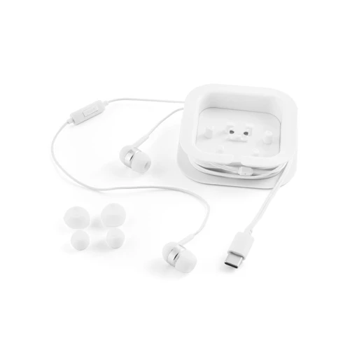 PRESLEY. Fülhallgató 1.2 méteres USB-C kábellel és beépített ABS mikrofonnal Fehér 