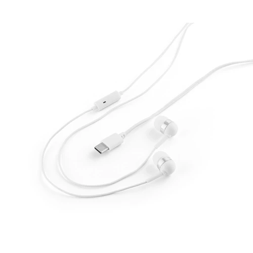 PRESLEY. Fülhallgató 1.2 méteres USB-C kábellel és beépített ABS mikrofonnal Fehér 