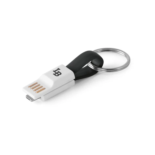 RIEMANN. USB-kábel 2 az 1-ben csatlakozóval ABS-ből és PVC-ből Fekete 