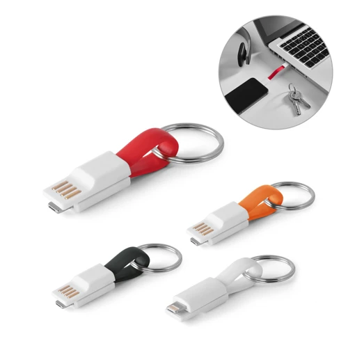 RIEMANN. USB-kábel 2 az 1-ben csatlakozóval ABS-ből és PVC-ből Fekete 