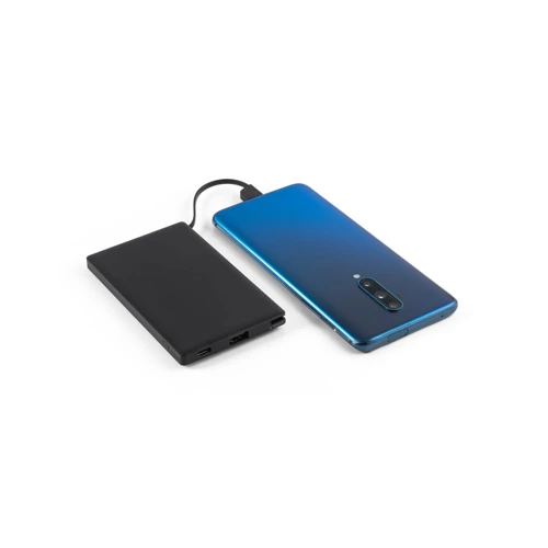 WIGNER. Power bank 4.000 mAh újrahasznosított ABS-ből (100% rABS) Fekete 