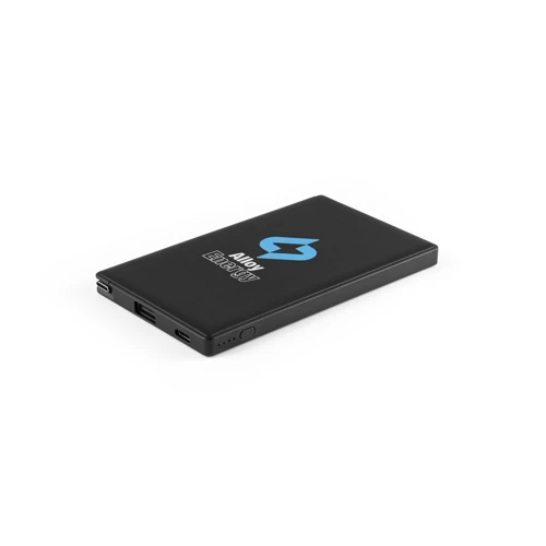 WIGNER. Power bank 4.000 mAh újrahasznosított ABS-ből (100% rABS) Fekete 