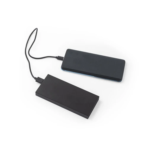 DOROTHY 5. 5.000 mAh kapacitású power bank újrahasznosított lumínium (100%-ban rAL) Fekete 