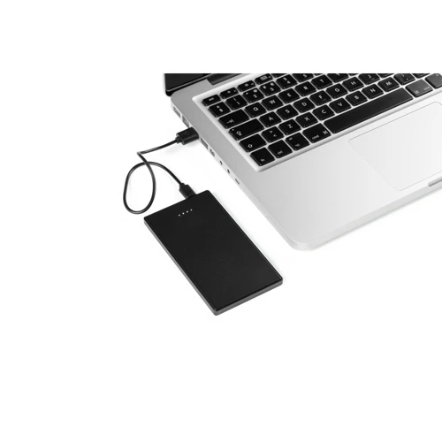 DENNING. 5.000 mAh vékony, rozsdamentes acélból készült power bank Fekete 