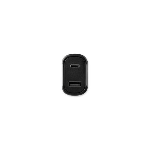 DIRAC. Szivargyújtó adapter USB-A porttal 18W és USB-C 20W újrahasznosított ABS (100% rABS)-ből Fekete 