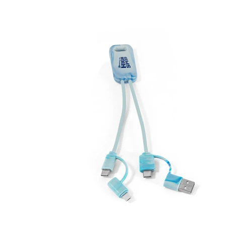 BERNERS. Szupergyors 6 az 1-ben USB kábel újrahasznosított PET-ből (100% rPET) Vegyes színek 