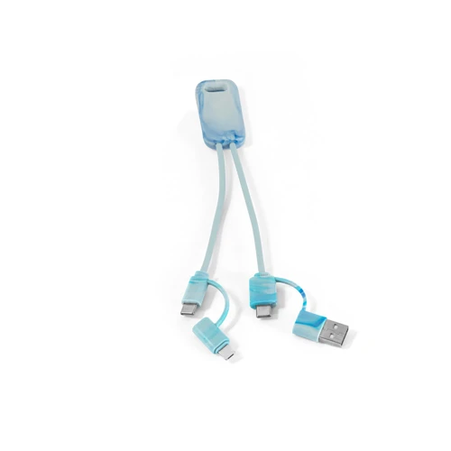 BERNERS. Szupergyors 6 az 1-ben USB kábel újrahasznosított PET-ből (100% rPET) Vegyes színek 