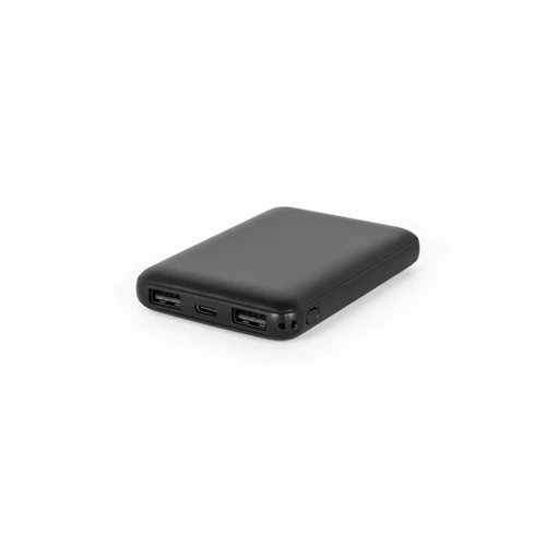 LEAKEY 5. Power bank 5.000 mAh újrahasznosított ABS-ből (100% rABS) Fekete 