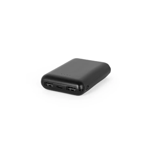 LEAKEY 8. Power bank 8.000 mAh újrahasznosított ABS-ből (100% rABS) Fekete 
