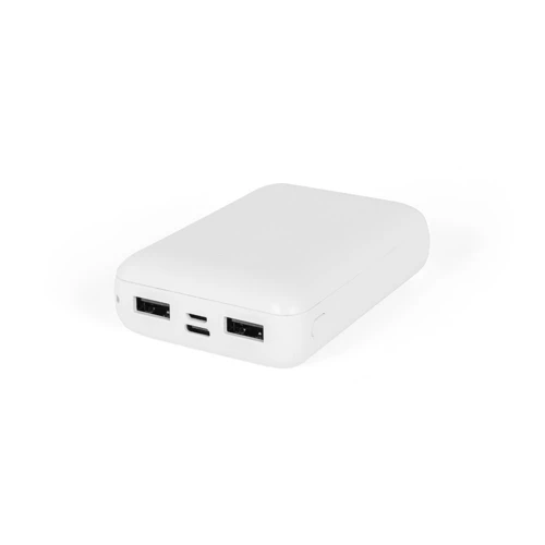 LEAKEY 10. Power bank 10'000 mAh íjrahasznosított ABS-ből (100% rABS) Fehér 