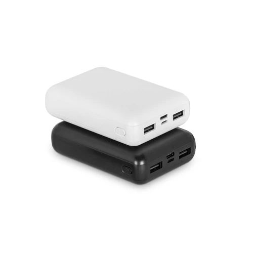 LEAKEY 10. Power bank 10'000 mAh íjrahasznosított ABS-ből (100% rABS) Fehér 