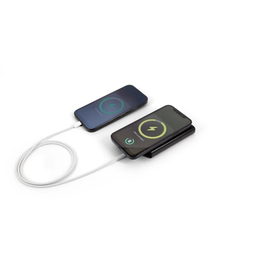 WRIGHT 10. Mágneses power bank szupergyors töltéssel, újrahasznosított alumíniumból és újrahasznosított ABS-ből, 10 000 mAh Fekete 