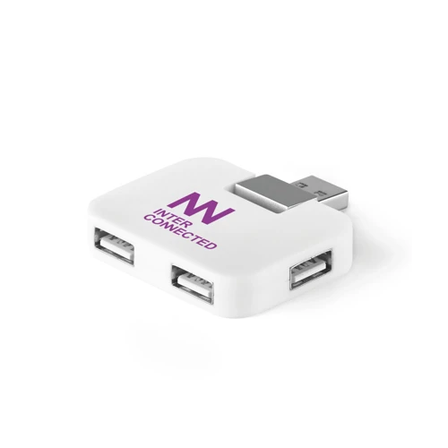 JANNES. HUB 4 USB-A porttal ABS-ből Fekete 