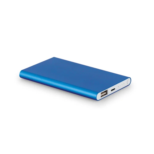 MARCET. Power bank slim 4'000 mAh újrahasznosított ABS (70% rABS) és újrahasznosított alumínium (30% rAL)-bő Világoskék 