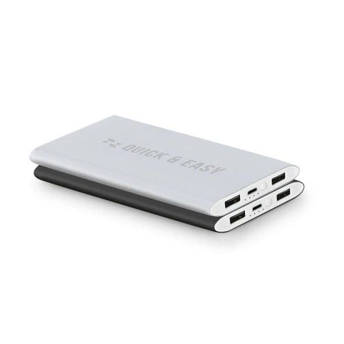 NOBEL. Power bank 7.200 mAh újrahasznosított alumíniumból (100% rAL) Fekete 