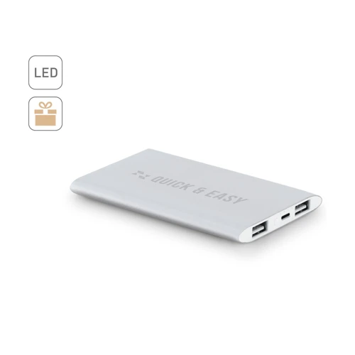 NOBEL. Power bank 7.200 mAh újrahasznosított alumíniumból (100% rAL) Fekete 