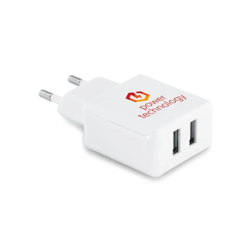 REDI. ABS USB-adapter 2 kimenettel Fehér 
