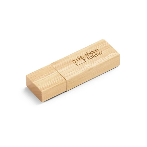 VENTER 16GB. 16 GB-os bambusz USB flash meghajtó Világos natúr 
