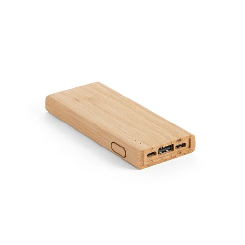 KOHN. Power bank 5.000 mAh bambuszból Natúr 