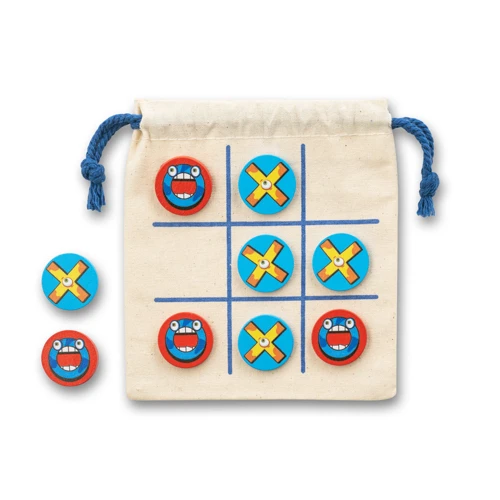 CROSSES. Klasszikus, 10 darabos, fa amőba játékkészlet