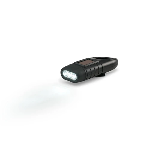 SOLARKY. Kompakt 0'5 W ABS zseblámpa 3 fehér LED-del, 90 lumen fényerővel Fekete 