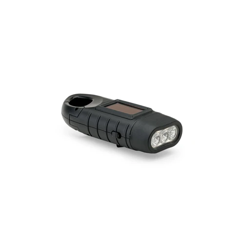 SOLARKY. Kompakt 0'5 W ABS zseblámpa 3 fehér LED-del, 90 lumen fényerővel Fekete 
