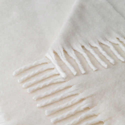 COMFY. Takaró újrahasznosított poliészterből (100% rPET) (300 g/m²), mohair érzettel Bézs 
