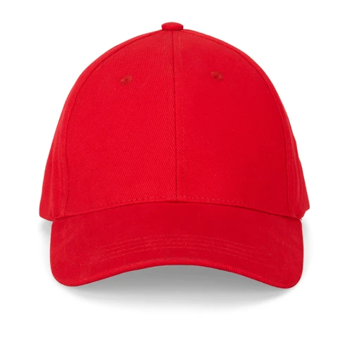 NATHAN. 100% pamut sapka (260 g/m²) 6 panelből Piros 