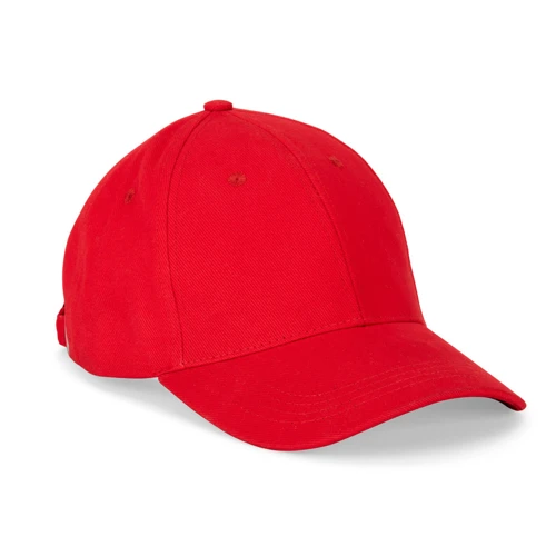 NATHAN. 100% pamut sapka (260 g/m²) 6 panelből Piros 