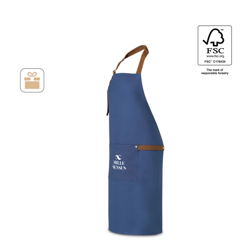 VESPER. 100% pamut vászon kötény (300 g/m²) fém részletekkel