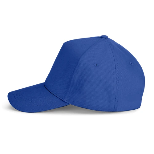 ASHTON. 100% pamut sapka (260 g/m²) 5 panellel Királykék 