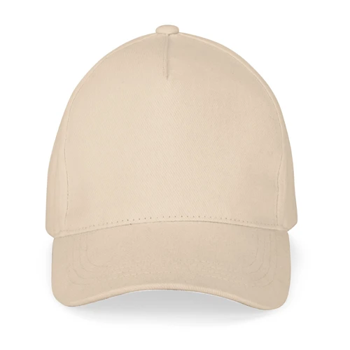 ASHTON. 100% pamut sapka (260 g/m²) 5 panellel Bézs 