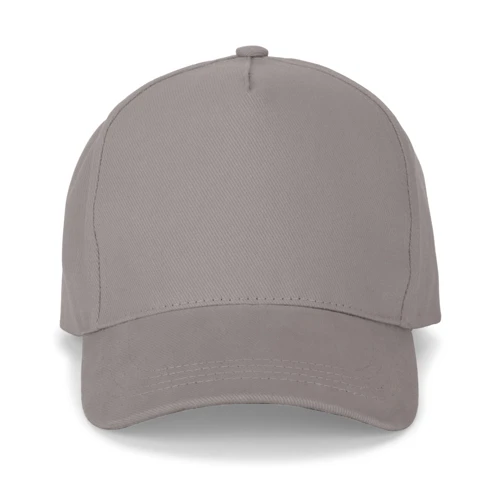 ASHTON. 100% pamut sapka (260 g/m²) 5 panellel Világos szürke 