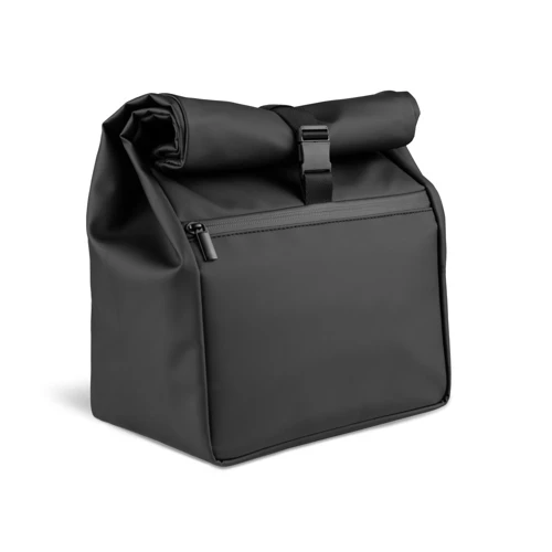 AZORES COOLER. PU roll-top hűtőtáska PEVA szigeteléssel (7 l) Fekete 