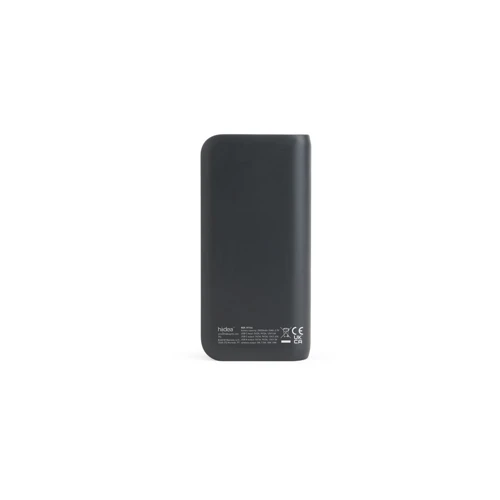 BECKER 20. 20.000 mAh-s power bank újrahasznosított ABS-ből (100% rABS) 15W szupergyors vezeték nélküli töltővel Fekete 