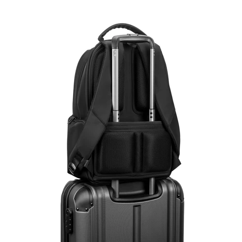 BOSTON SOLID. 17"-os laptop hátizsák 150D nejlonból, 2 párnázott rekesszel Fekete 