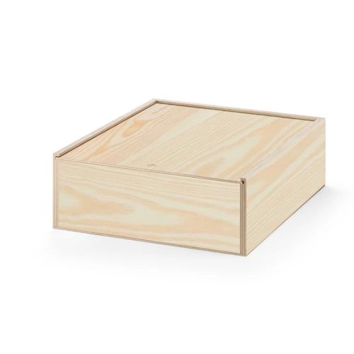 BOXIE WOOD L. Fa doboz Sötét natúr 
