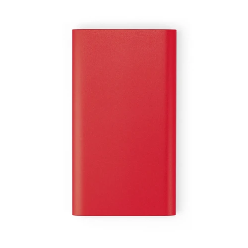CASSINI. Power bank 4.000 mAh 5W-os vezeték nélküli töltővel újrahasznosított alumíniumból (100%-ban rAL) Piros 