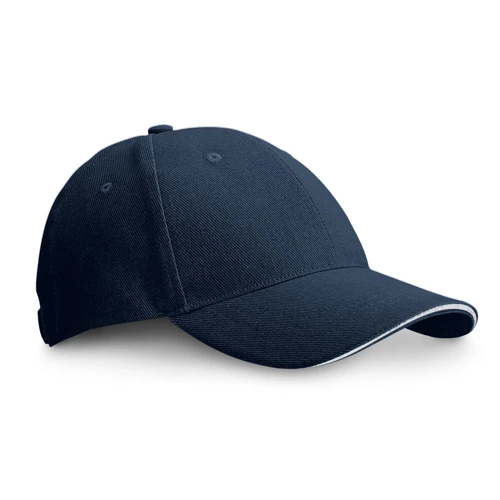 CHRISTOPHE. 100% pamut szendvics sapka (260 g/m²) Kék 
