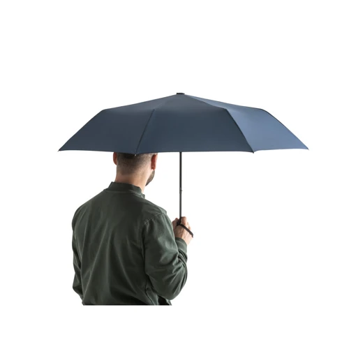 CIMONE. Összecsukható újrahasznosított poliészterből (100% rPET) 190T pongee esernyő automatikus nyitással Kék 