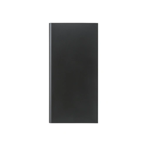 CLERK. 8.000 mAh kapacitású power bank napelemmel 100%-ban újrahasznosított alumíniumból Fekete 